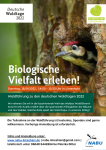 Flyer deutsche Waldtage 2022 mit Waldführung